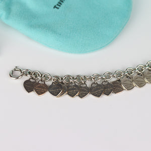 Return To Tiffany Multi–Heart Tag Silver Bracelet