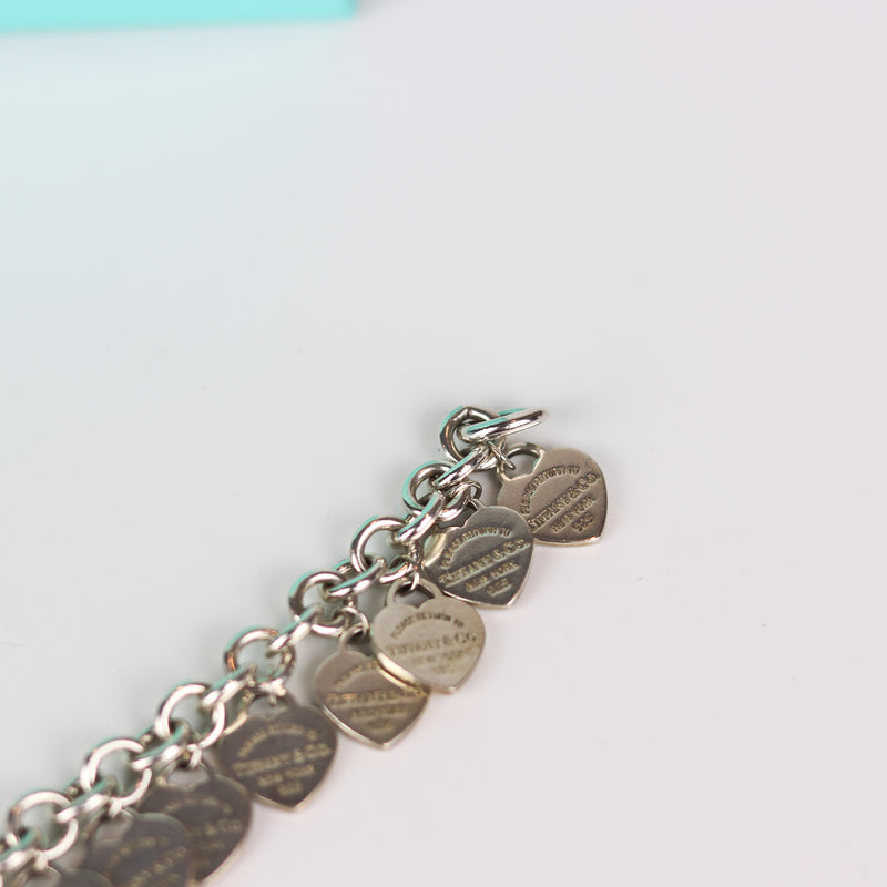 Return To Tiffany Multi–Heart Tag Silver Bracelet