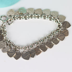Return To Tiffany Multi–Heart Tag Silver Bracelet