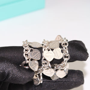Return To Tiffany Multi–Heart Tag Silver Bracelet