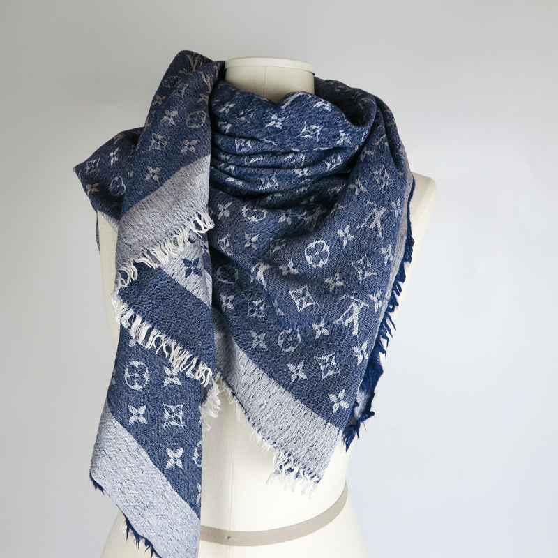 Louis Vuitton Monogram Classic Shawl Poppy Silk