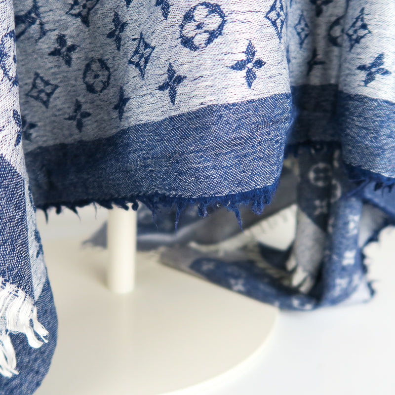 Louis Vuitton® Monogram Denim Shawl Blue. Size