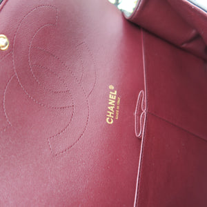 Jumbo Double Flap in Black Lambskin with GHW