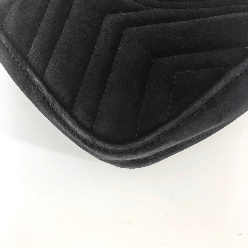 GG Marmont Black Velvet Mini Shoulder Bag