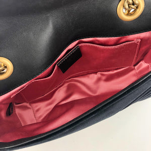 GG Marmont Black Velvet Mini Shoulder Bag