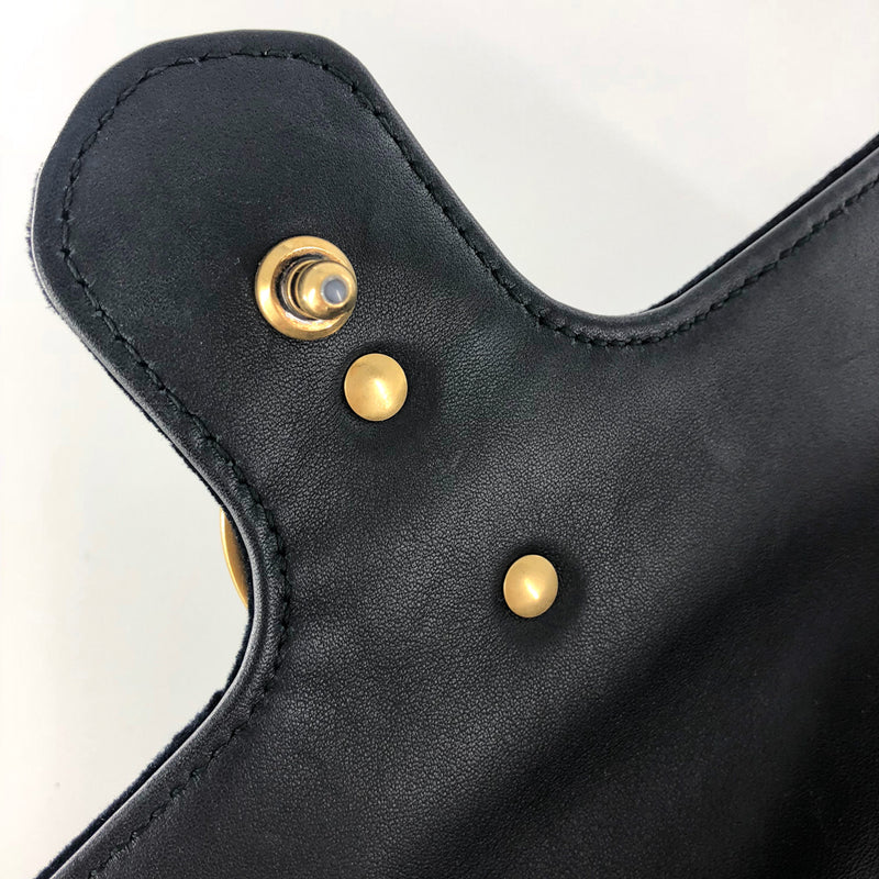 GG Marmont Black Velvet Mini Shoulder Bag