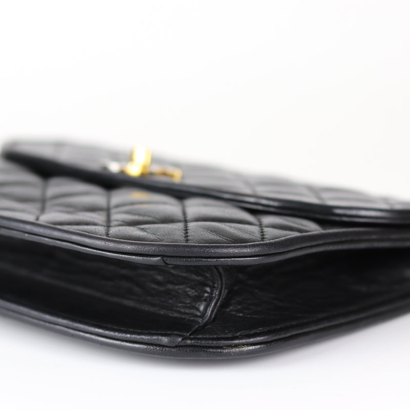 Semi-Circle Black Quilted Lambskin Paris Limited Edition