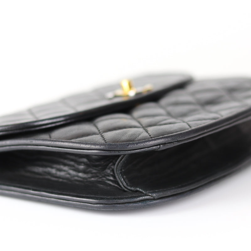 Semi-Circle Black Quilted Lambskin Paris Limited Edition