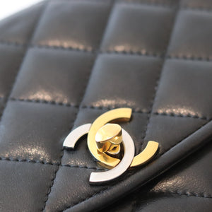 Semi-Circle Black Quilted Lambskin Paris Limited Edition