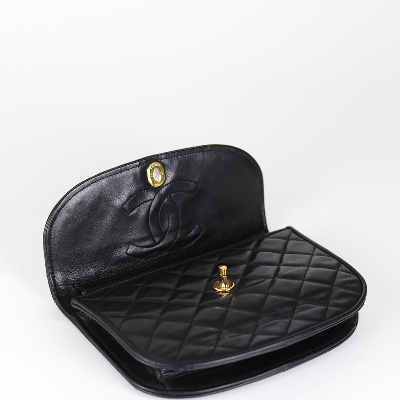 Semi-Circle Black Quilted Lambskin Paris Limited Edition