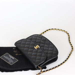 Semi-Circle Black Quilted Lambskin Paris Limited Edition