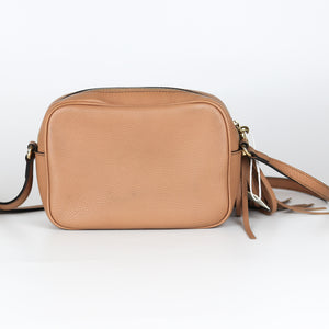 Soho Disco Bag in Rose Beige Pebbled Calfskin