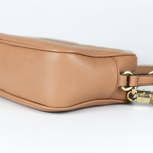 Soho Disco Bag in Rose Beige Pebbled Calfskin