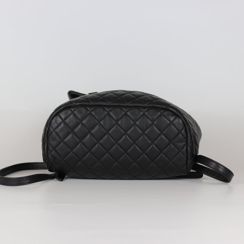 Black Quilted Urban Spirit Lambskin Large Backpack SHW