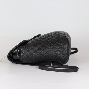 Black Quilted Urban Spirit Lambskin Large Backpack SHW