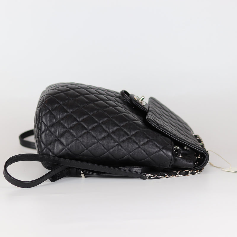 Black Quilted Urban Spirit Lambskin Large Backpack SHW
