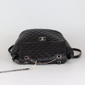 Black Quilted Urban Spirit Lambskin Large Backpack SHW