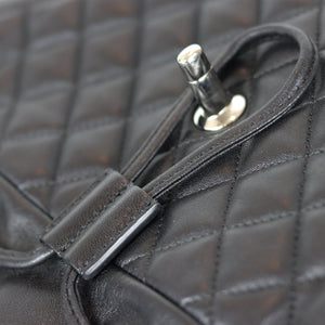 Black Quilted Urban Spirit Lambskin Large Backpack SHW