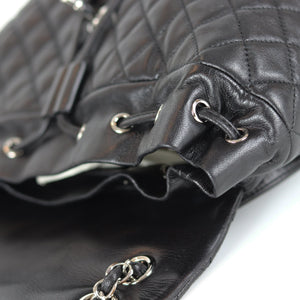 Black Quilted Urban Spirit Lambskin Large Backpack SHW