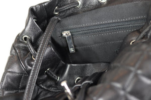 Black Quilted Urban Spirit Lambskin Large Backpack SHW