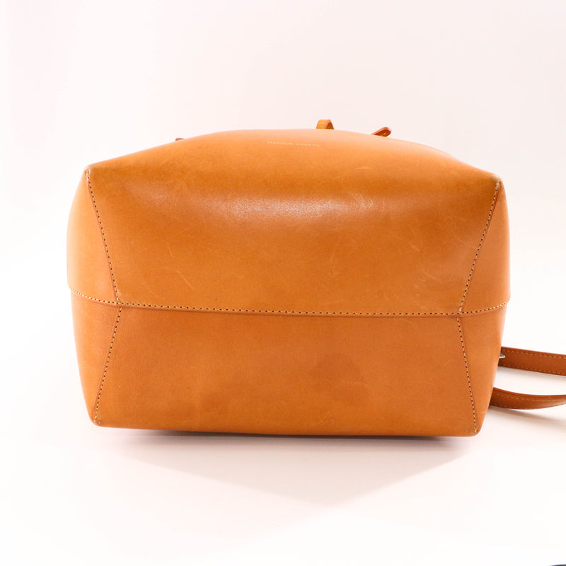 Bucket Bag in Light Brown Calf Leather Pink Interior