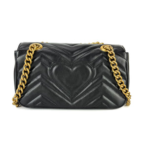 GG Marmont Black Mini Matelassé Shoulder Bag
