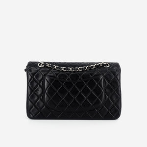 Vintage Double Flap Lambskin M/L in Black SHW
