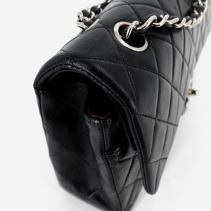 Vintage Double Flap Lambskin M/L in Black SHW