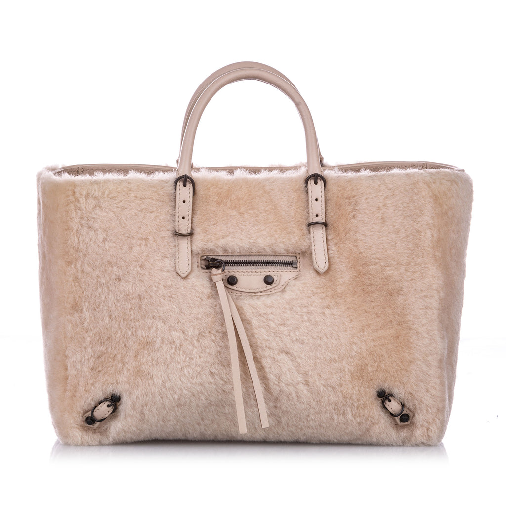 Shearling Papier A6 Fur Satchel Pink - Bag Religion