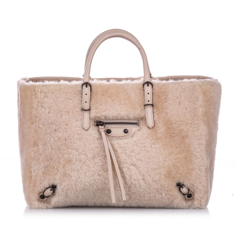 Balenciaga Shearling Papier A6 Fur Satchel – Bag Religion