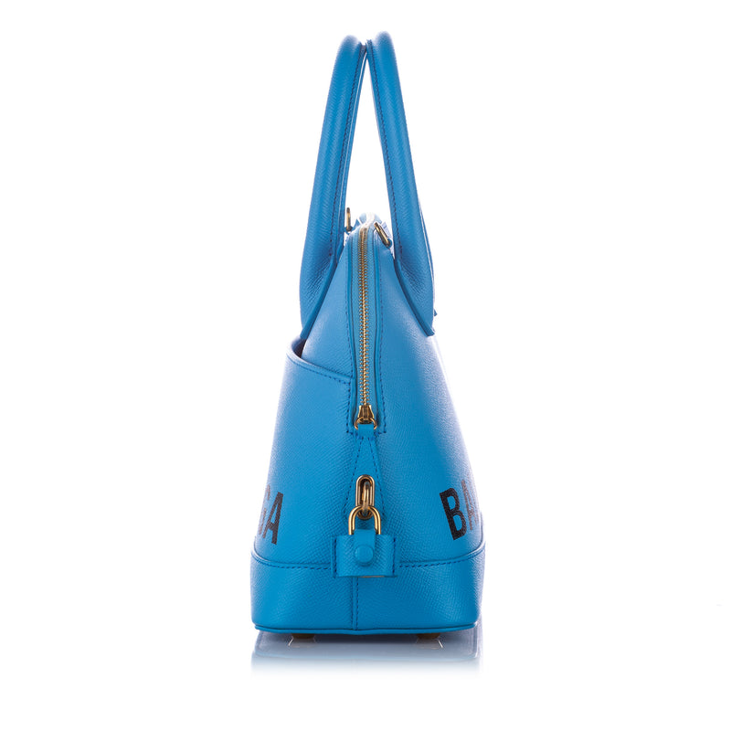 Ville Leather Satchel Blue