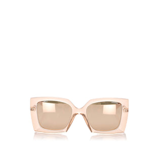 Square Tinted Sunglasses Brown and Beige SHW