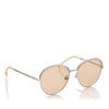 Round Tinted Sunglasses Silver SHW