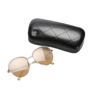 Round Tinted Sunglasses Silver SHW