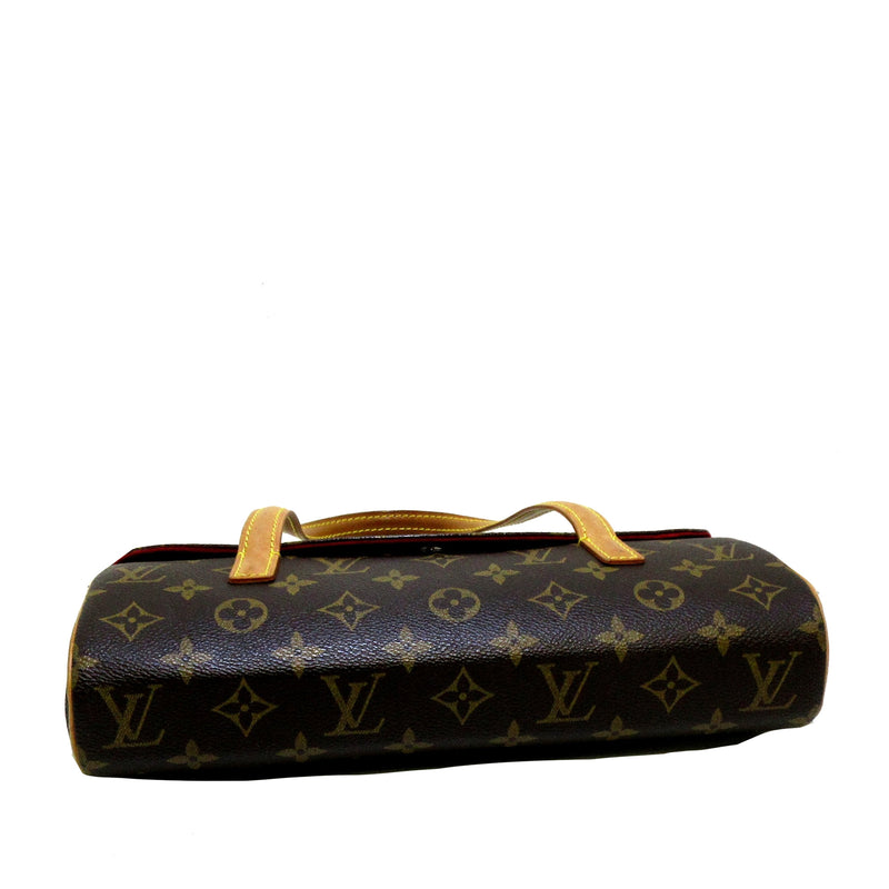 LOUIS VUITTON Monogram Sonatine Clutch Handbag Double Top Handle