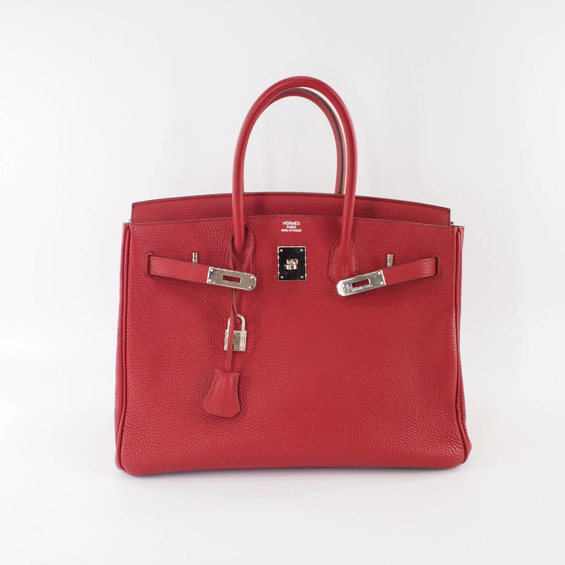 Birkin 35 Rouge Grenade with Palladium Hardware