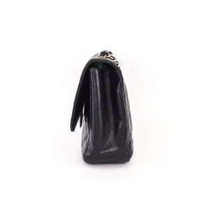 Single Flap Jumbo caviar leather black with ghw