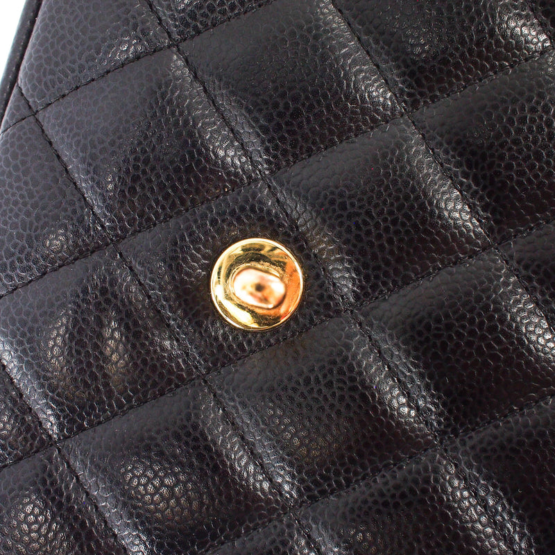 Single Flap Jumbo caviar leather black with ghw