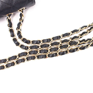 Single Flap Jumbo caviar leather black with ghw