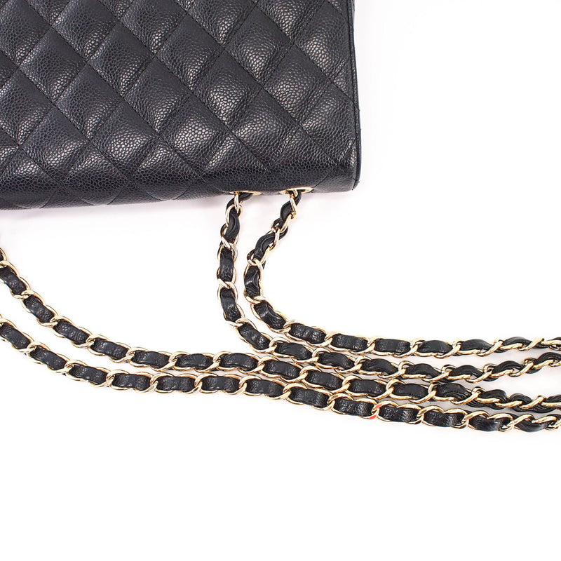 Single Flap Jumbo caviar leather black with ghw
