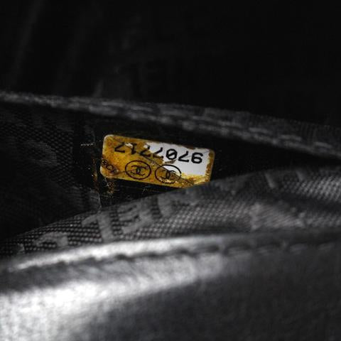 Small Chocolate Bar Flap Lambskin Black GHW