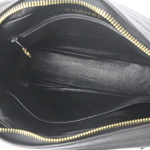 Vintage Leather Shoulder Bag Lambskin Black GHW
