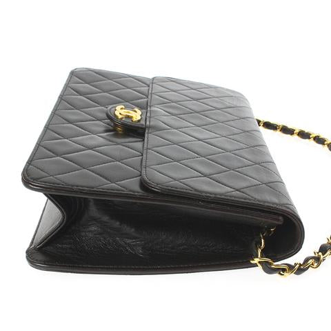 Vintage Flap Lambskin Black GHW