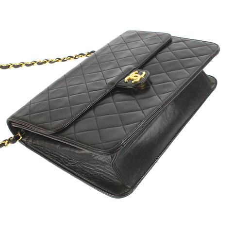 Vintage Flap Lambskin Black GHW