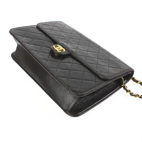 Vintage Flap Lambskin Black GHW