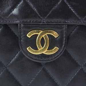 Vintage Flap Lambskin Black GHW