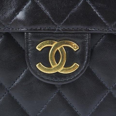 Vintage Flap Lambskin Black GHW