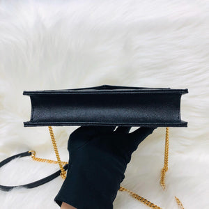 Grain de Poudre Envelope Wallet on Chain in Black