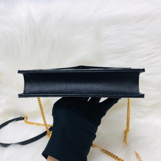 Grain de Poudre Envelope Wallet on Chain in Black | Bag Religion