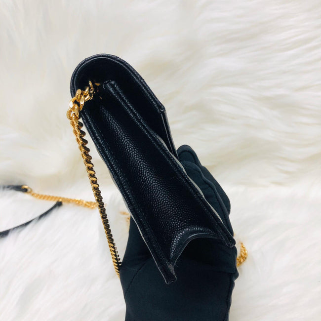 Grain de Poudre Envelope Wallet on Chain in Black | Bag Religion
